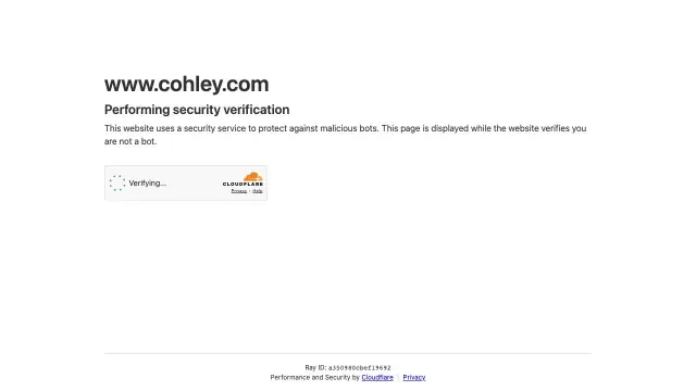 Cohley homepage screenshot
