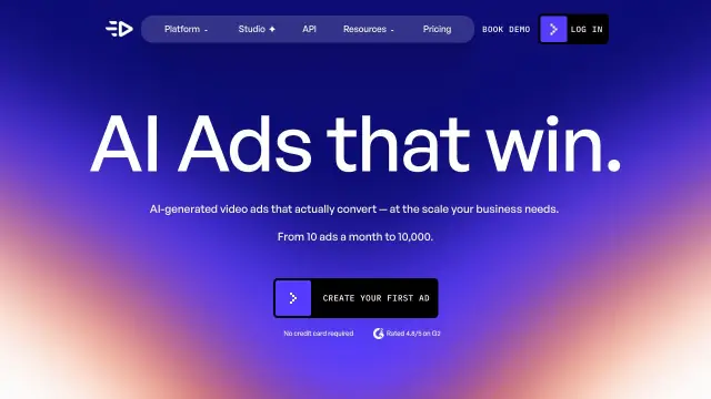 Creatify homepage screenshot
