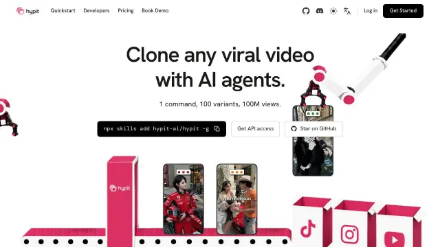 Hypit homepage screenshot