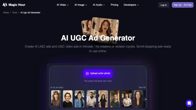Magic Hour homepage screenshot
