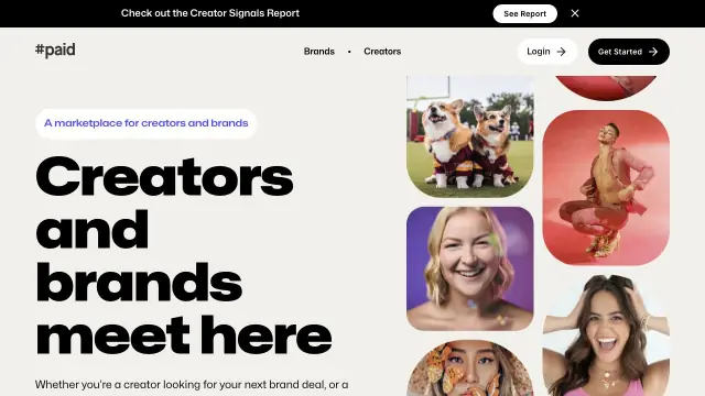 #paid homepage screenshot