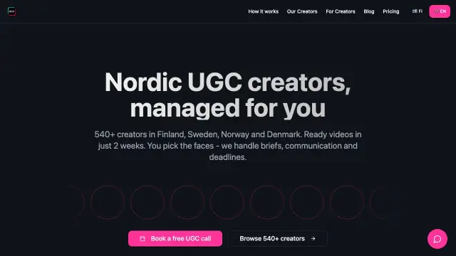 UGC Toimisto homepage screenshot