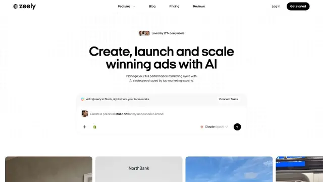 Zeely homepage screenshot